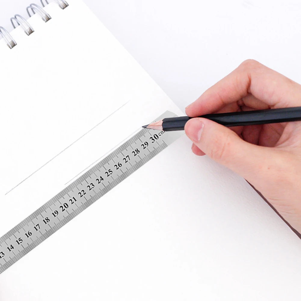 Straight Ruler Stainless Steel Stationery Drafting Supplies Precision Zpaxo
