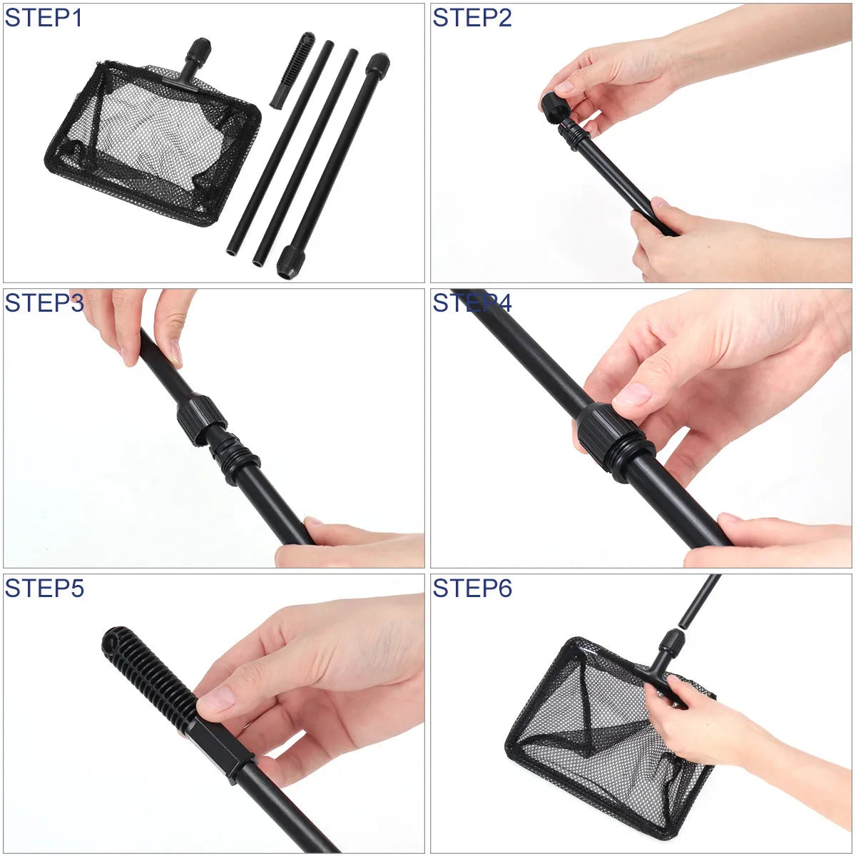 Telescopic Fishing Net Landing Supple Non-absorbent Nylon Mesh Zpaxo Default Title