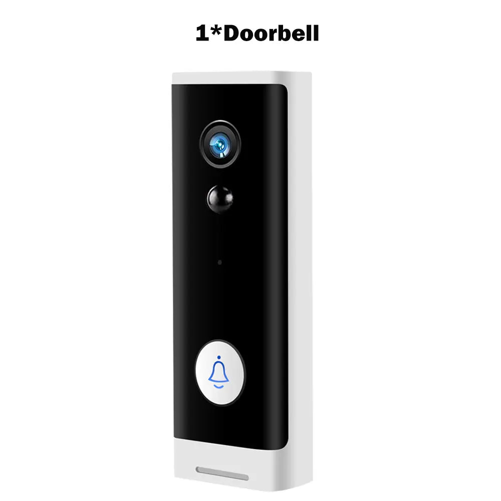 Tuya WIFI Doorbell 1080P Wireless Security Camera DC AC Battery Powered Smart Home Monitor With Alexa Google Door bell Camera Zpaxo Standard UK Plug