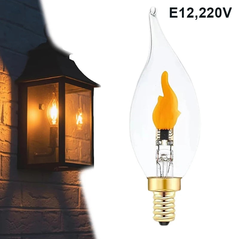 E12 E14 E27 Flickering Flame Light Bulbs LED Decoration More Zpaxo A2