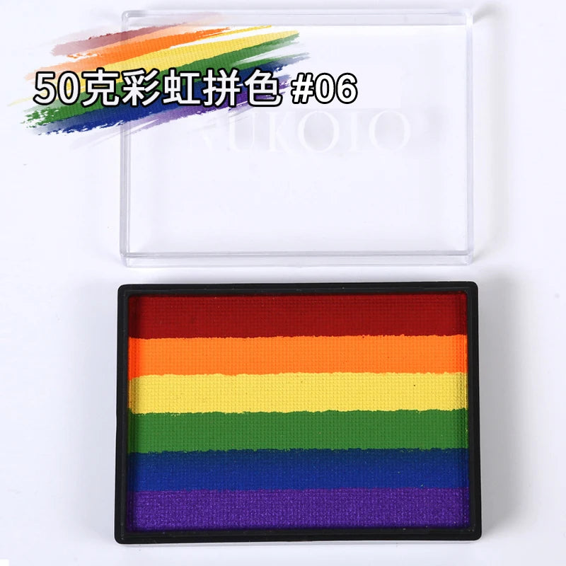 Facial Body Paint Palette Non-toxic Rainbow Water-soluble Festival Zpaxo 06