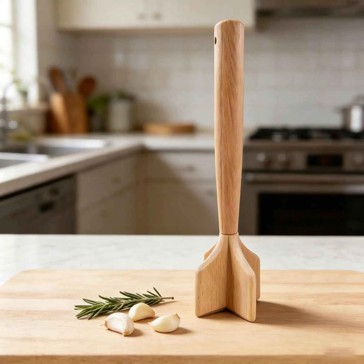 Meat Masher Portable Wooden Manual Tenderizer Smasher Ground Beef Zpaxo