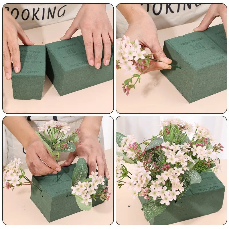 Flower Foam Blocks Fresh Artificial Flowers 1-6 Wet Home Decoration Zpaxo