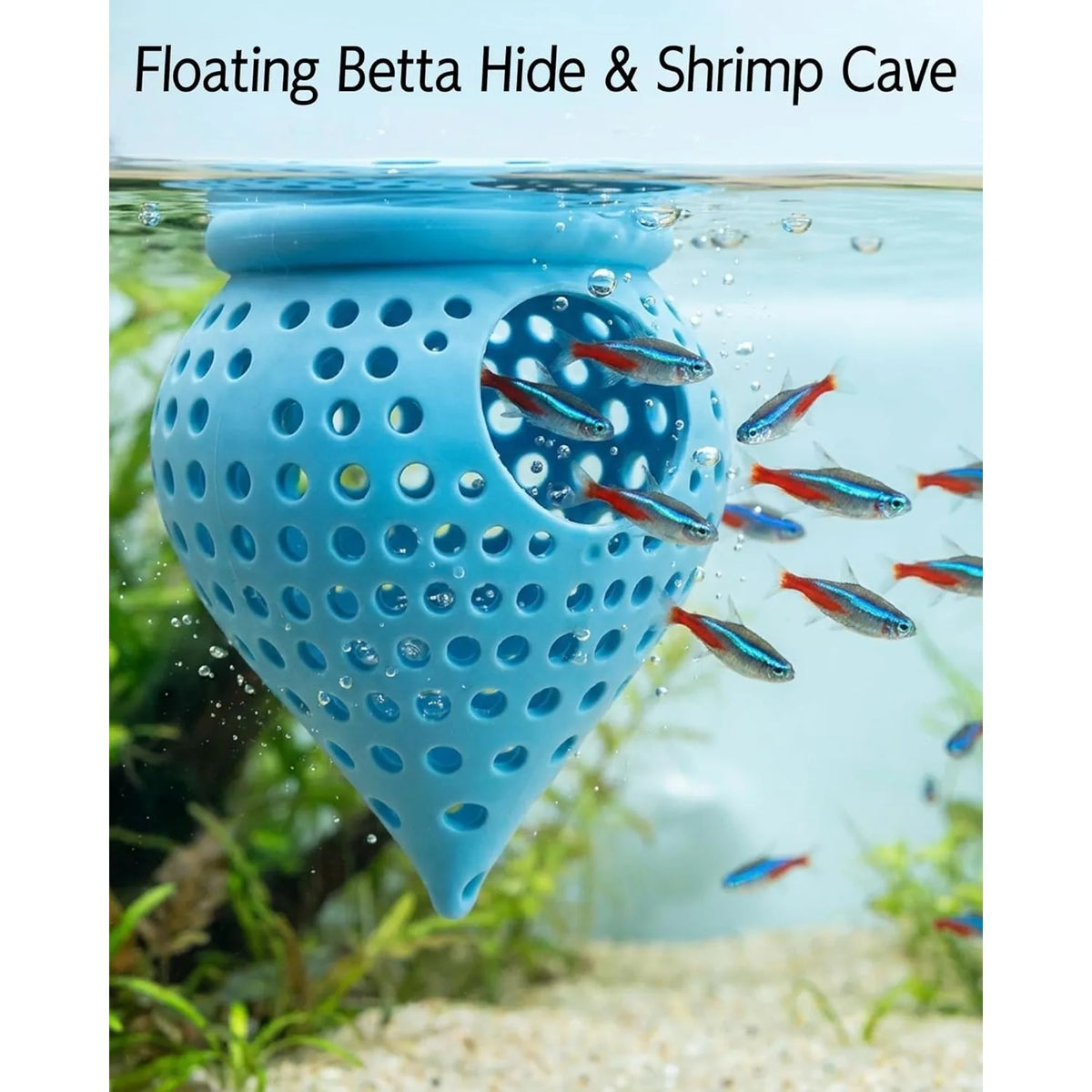 Floating Betta Hide Shrimp Cave Hammock 3D Printed Feeder Small Fish Zpaxo