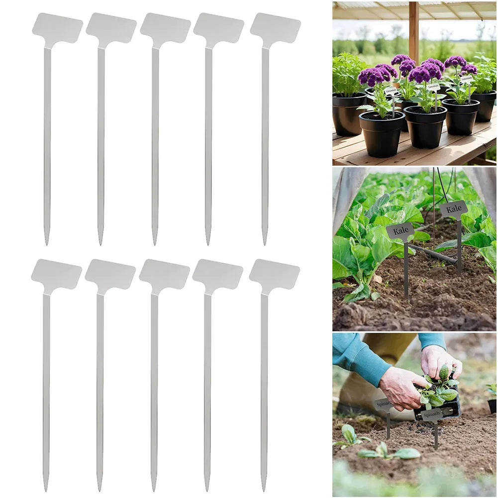 Garden Stake Tags Weatherproof Stainless Steel Markers Plant Plants Zpaxo