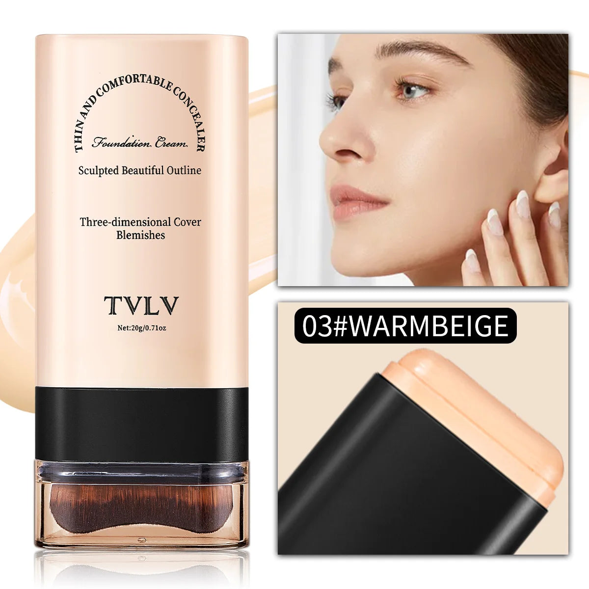 Waterproof Concealer Can Cover Defects Long Time Light Non Greasy Zpaxo 9374-03