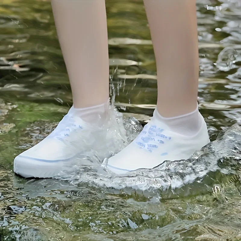 3 Pairs Boots Waterproof Shoe Cover Silicone Material Unisex Shoes Zpaxo