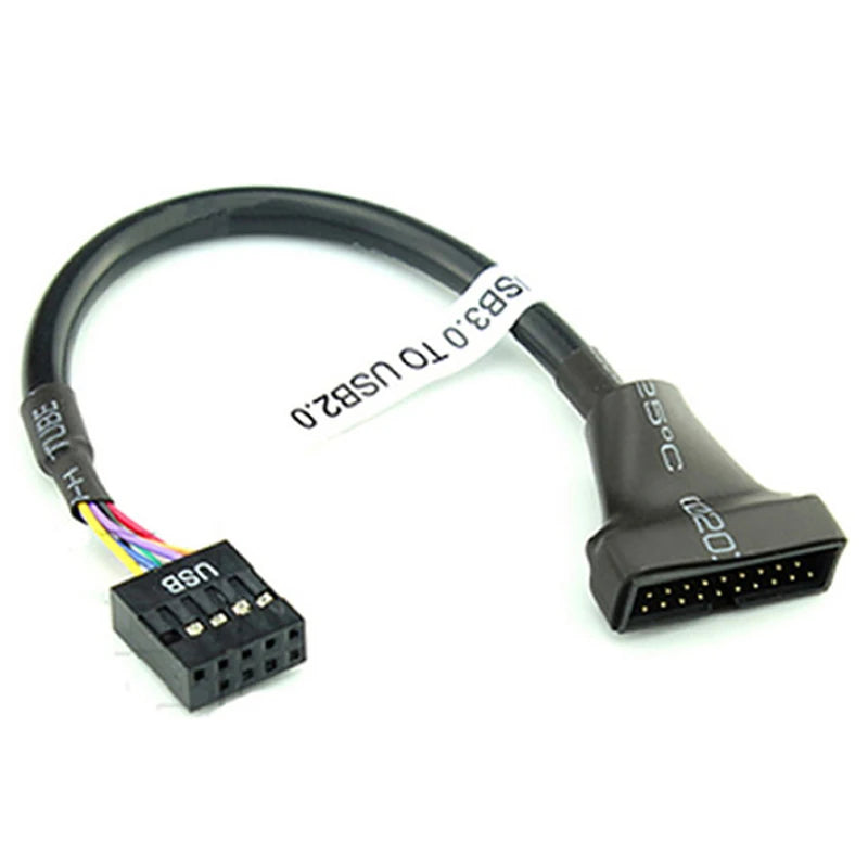 19 20 Pin USB 3 0 Female 9 2 Male Motherboard Header Adapter Cord Zpaxo