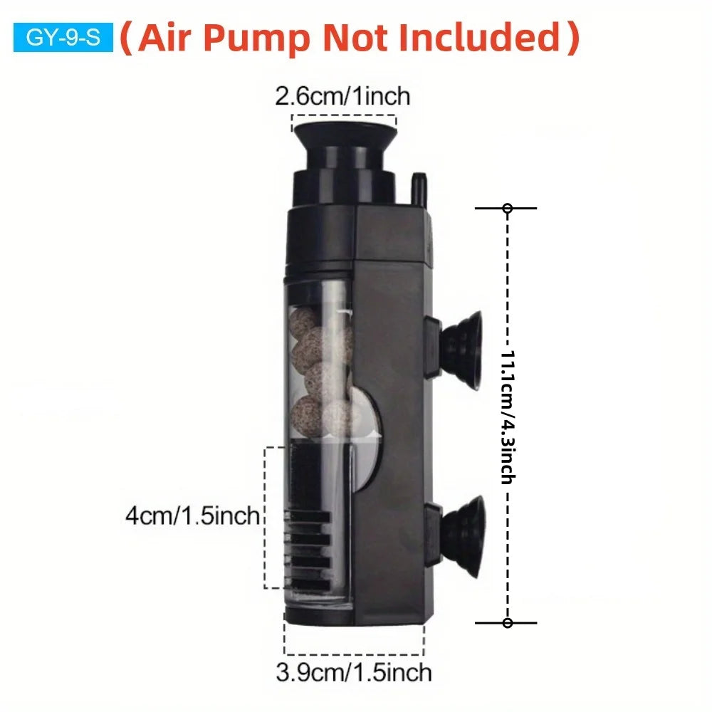 Compact Wall-mounted Bio Sponge Filter Quiet Efficient Aquariums Fish Zpaxo S