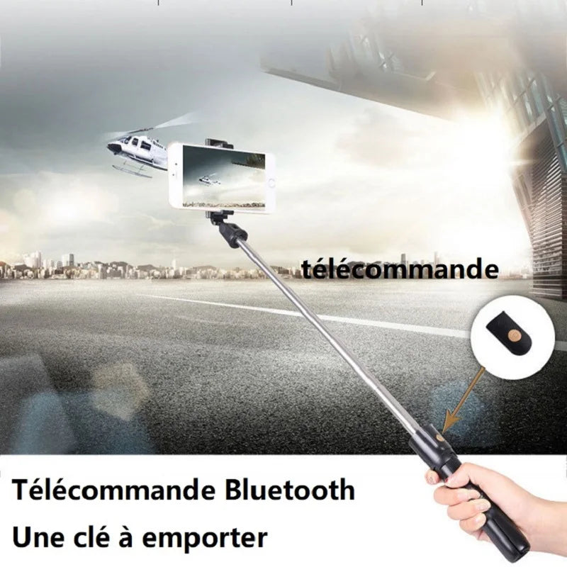 Wireless Bluetooth Selfie Stick Foldable Tripods Portable Phone Holder Extendable Tripod For iPhone Xiaomi Huawei For Video Live Zpaxo