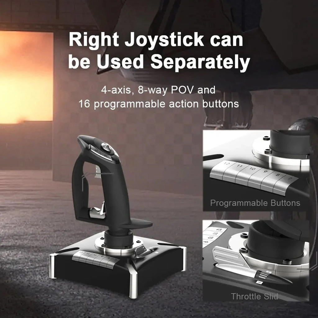 Flight Joystick Control Simulation Vibration Function Simulator Zpaxo
