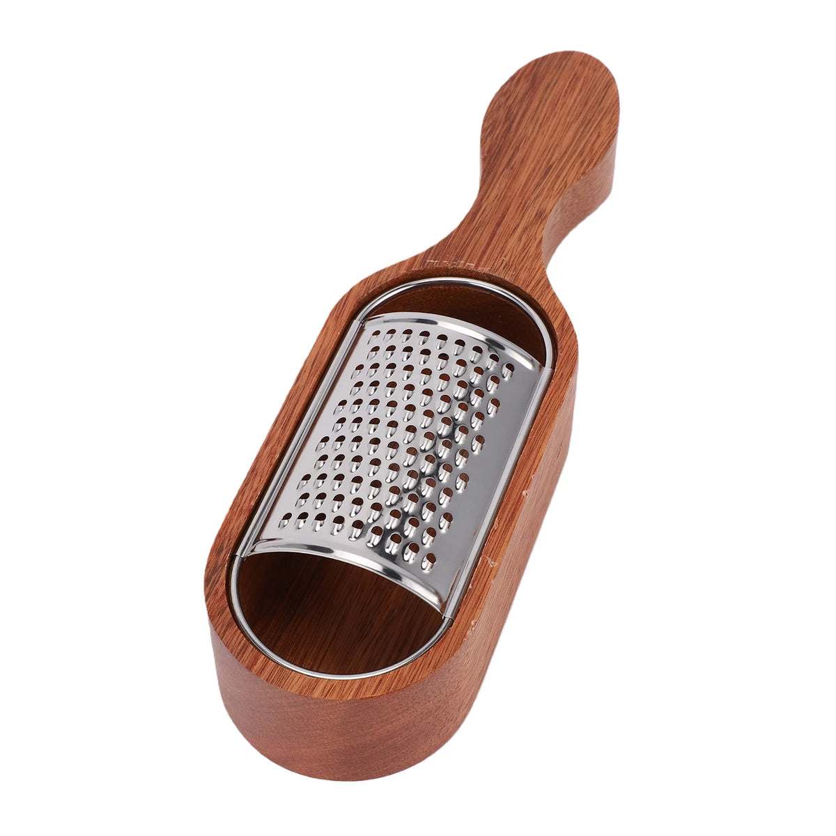 Wooden Handle Cheese Grater Manual Shredder Storage Space Handheld Zpaxo