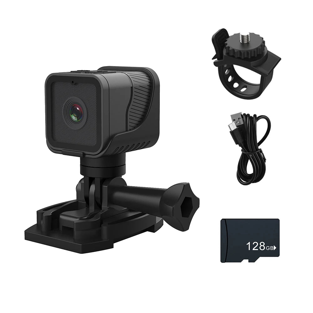 Z03 Mini Camera 1080P HD with Hotspot WiFi Waterproof Camera Outdoor Bike Driving Recorder Portable Mini Sports DV Zpaxo Camera 128G card