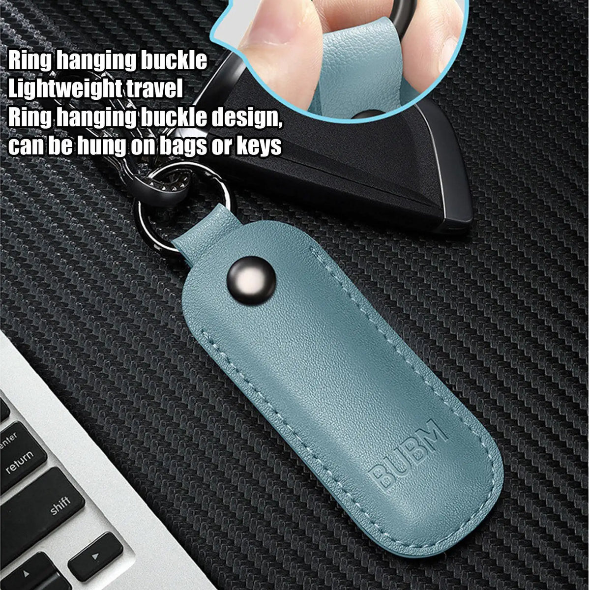 PU Leather U Disk Pouch Protective Cover Anti Lost Flash Drive Case Zpaxo