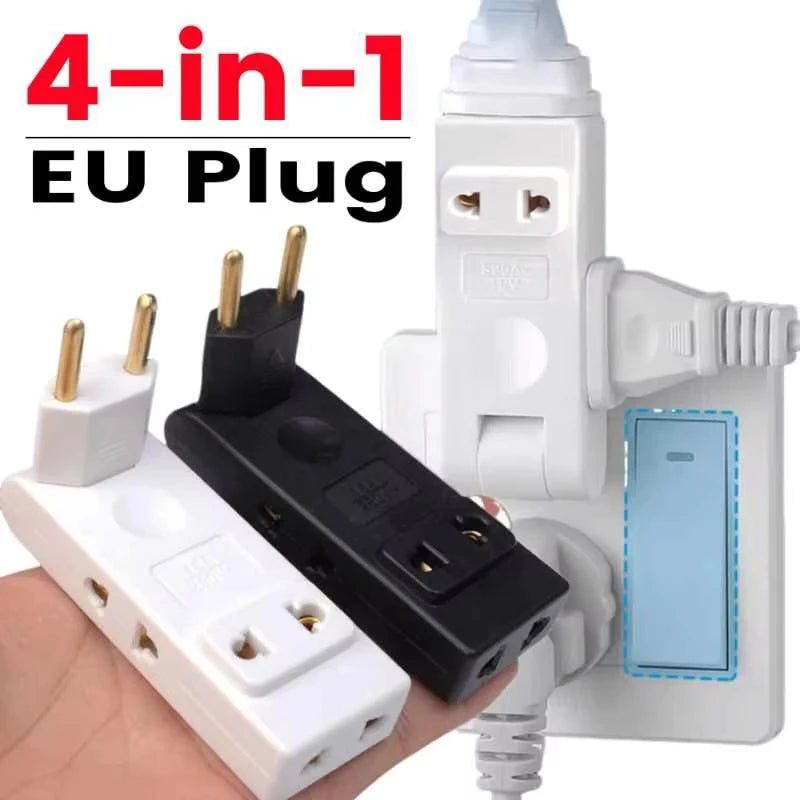 1 EU Plug Extenion Socket 180 Degree Rotation Adapter Extension Zpaxo