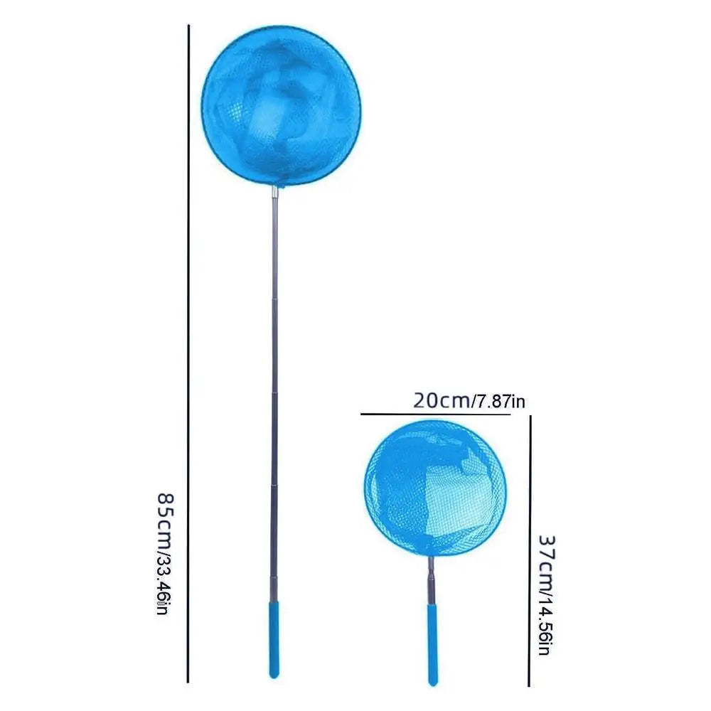 Pool Skimmer Net Telescopic Pole Stainless Steel Fishing Nets Kids Zpaxo A