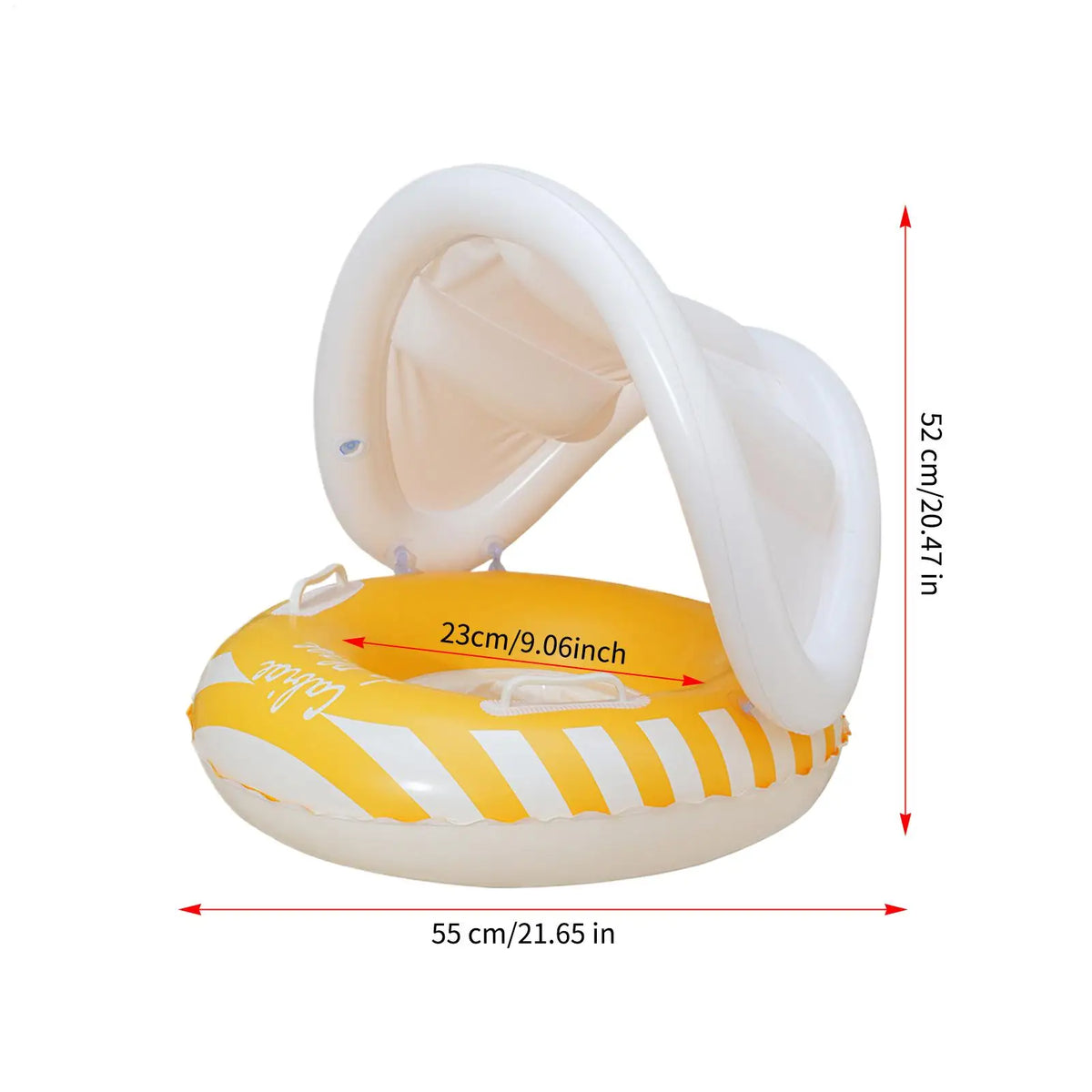 Pool Floats For Kids Blow Up Swimming Ring Seat With Sun Canopy Children's Pool Float For Summer Vacation Travel Hotel Resort Zpaxo