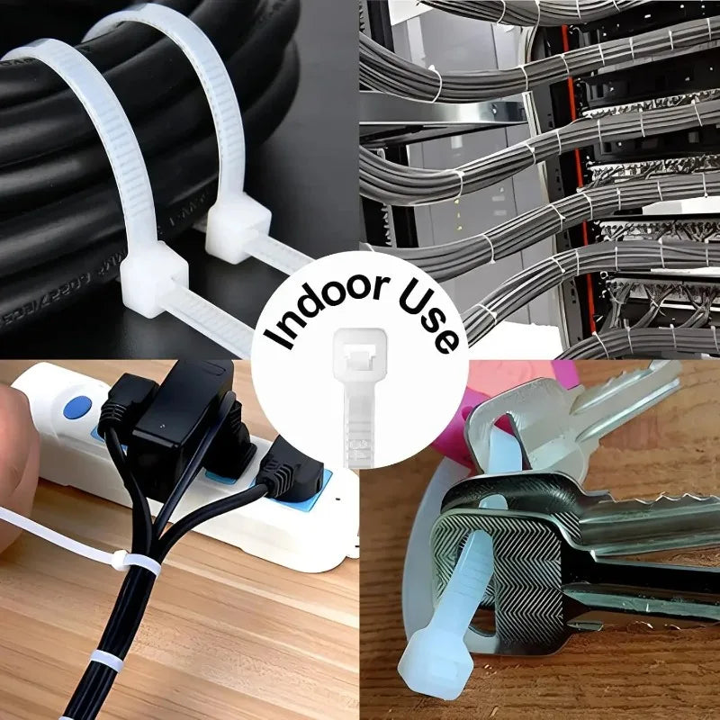 Strong Nylon Cable Tie Self-locking Cord Ties Adjustable Cables Zpaxo