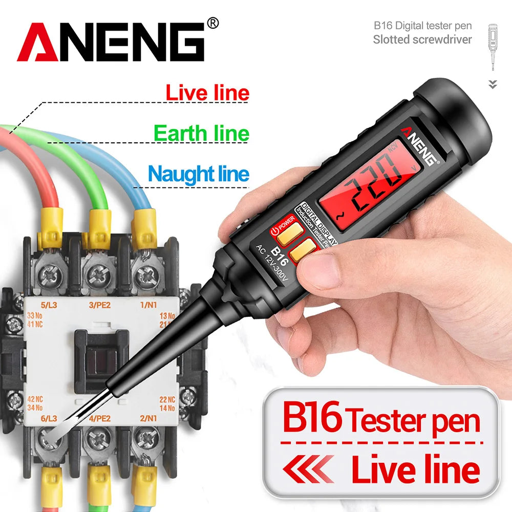 Voltage Tester Pen 12V-300V Non-contact Induction Detector NCV Zpaxo