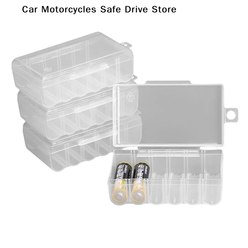 CM6-Compartment Transparent Battery Storage Case Durable Hard-plastic Zpaxo
