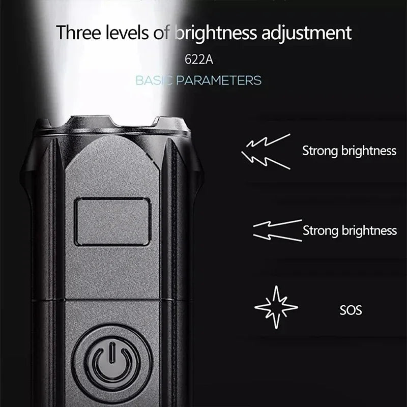 Powerful LED Flashlight Rechargeable USB Waterproof Zoom Fishing Hunting Camping High Lumen Tactical Flashlight LED Torch Zpaxo