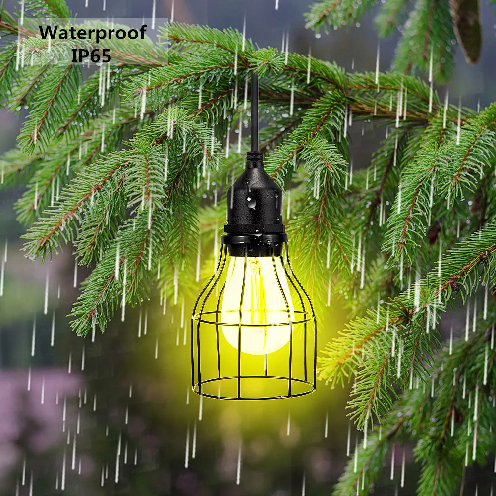 Solar Panel Lights Outdoor Garden Chandelier Vintage Led Lamp Zpaxo