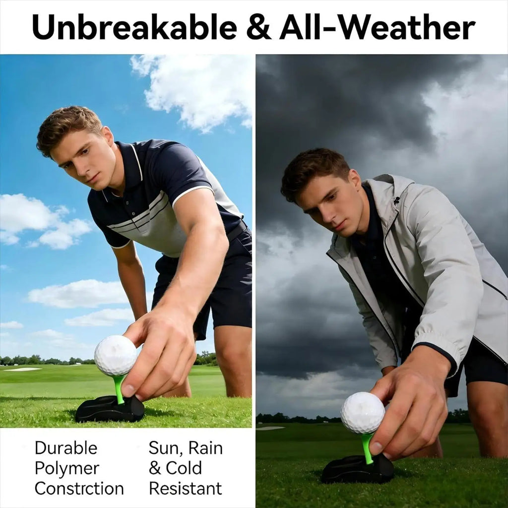 Golf Tee Base Holder 5 Pre Cut Simulator Tees Driving Range Hitting Zpaxo