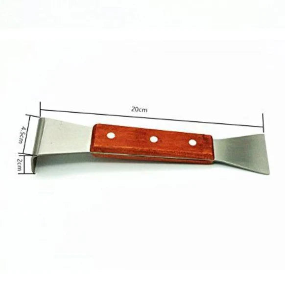 Stainless Steel Beekeeping Cleaning Knife Half Bending Scraper Bee Zpaxo Light Grey