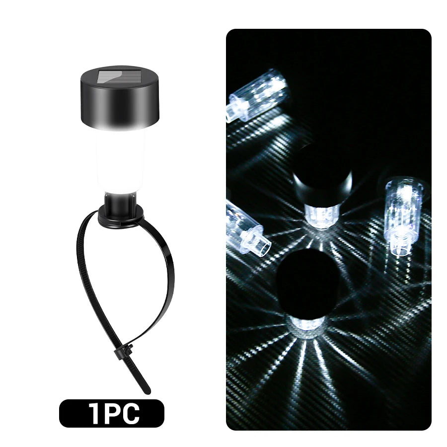1- Solar Zip Tie Lights Outdoor Garden Decoration Waterproof Lanterns Zpaxo White 1PC