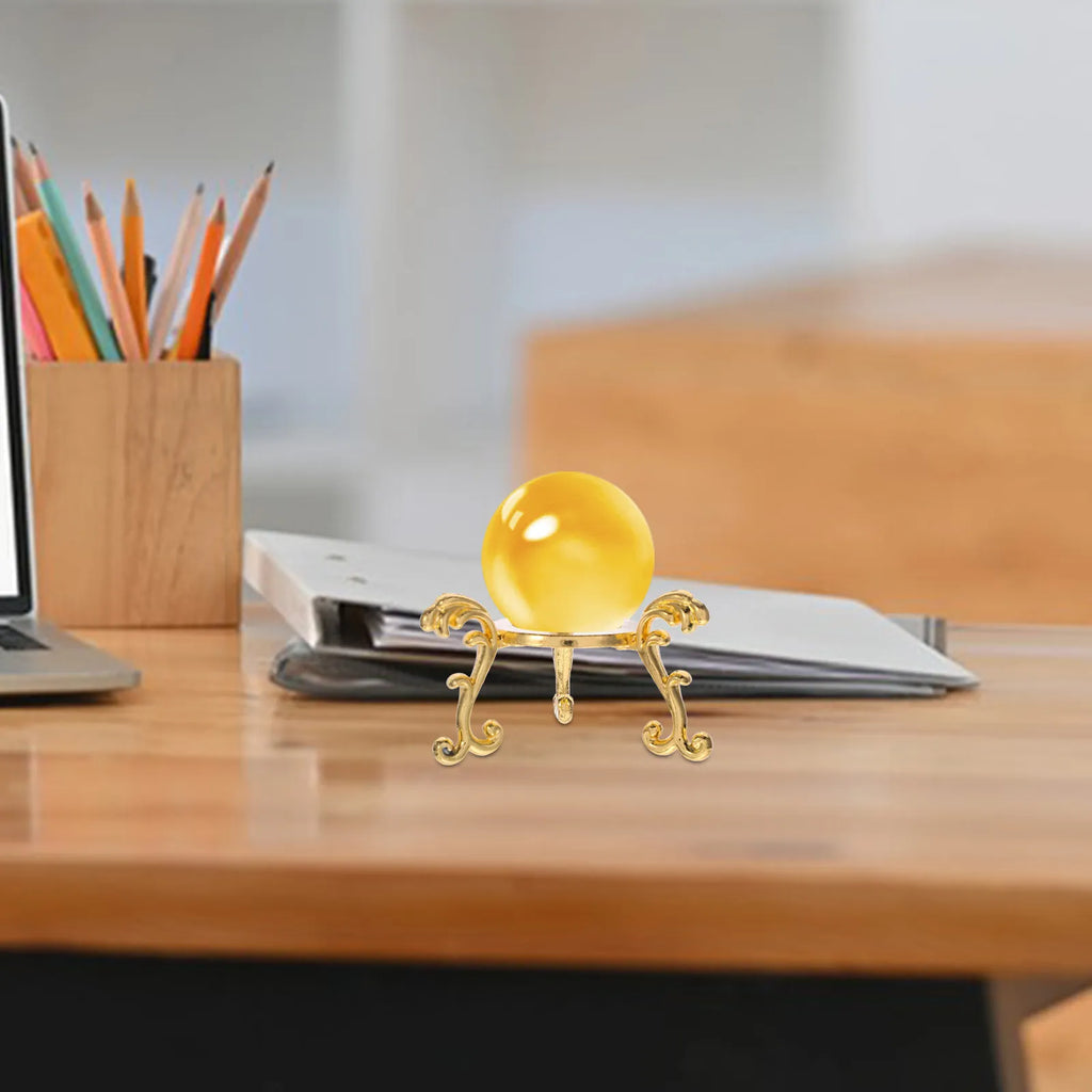 Elegant Alloy Crystal Sphere Display Stand Portable Lightweight Zpaxo