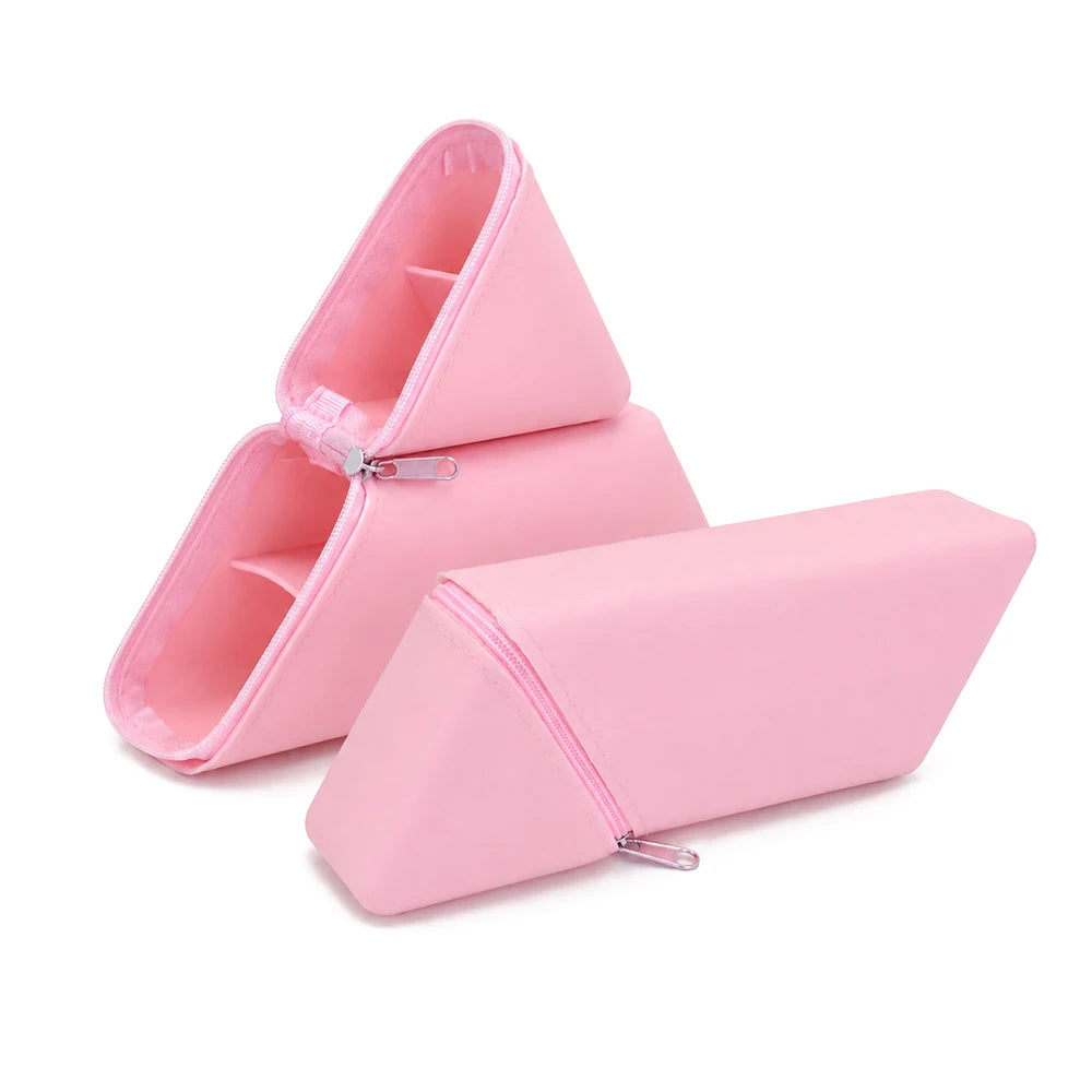 Foldable Silicone Pen Holder-large Capacity Expandable Portable Zpaxo Pink