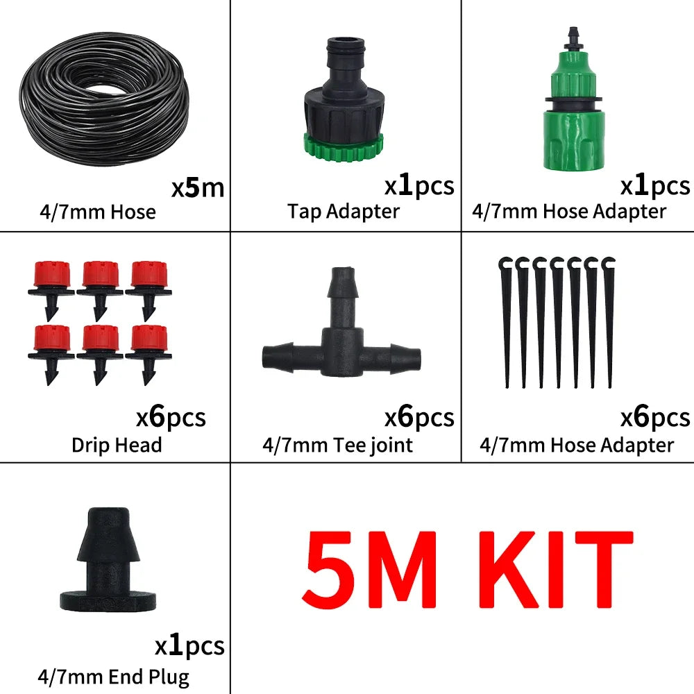 Micro Drip Irrigation System Portable 20M Automatic Watering Zpaxo 5M