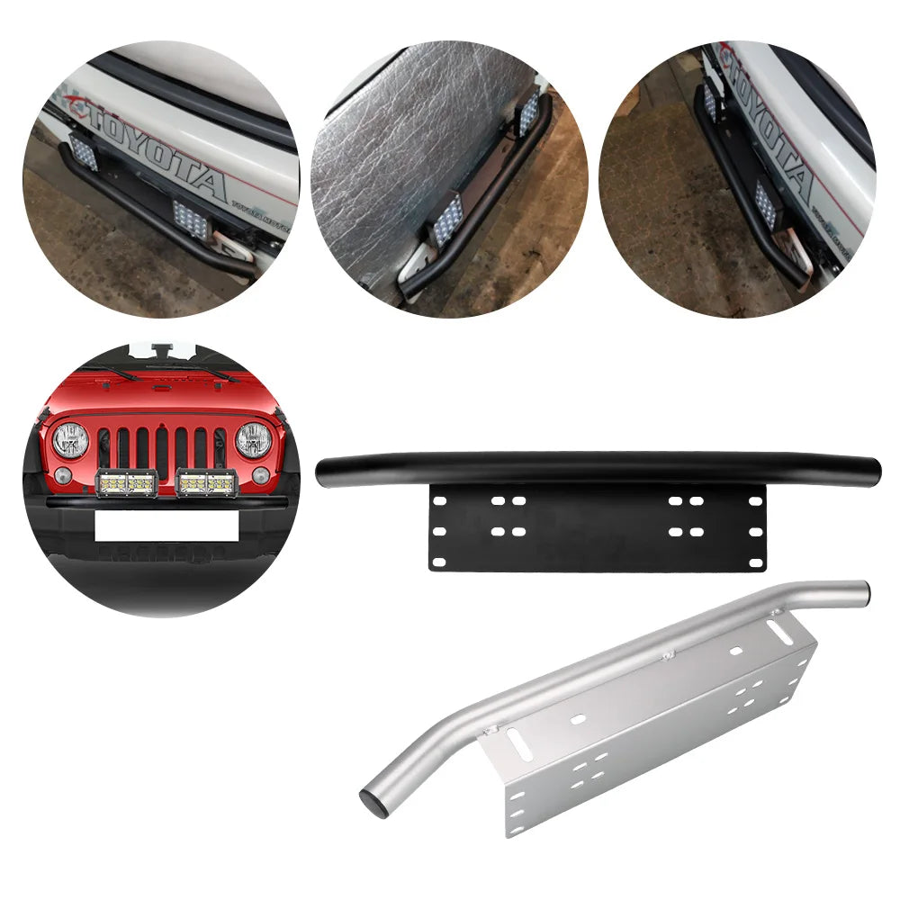 Off Road LED Light Bar Frame Holder Universal Front Bumper License Zpaxo