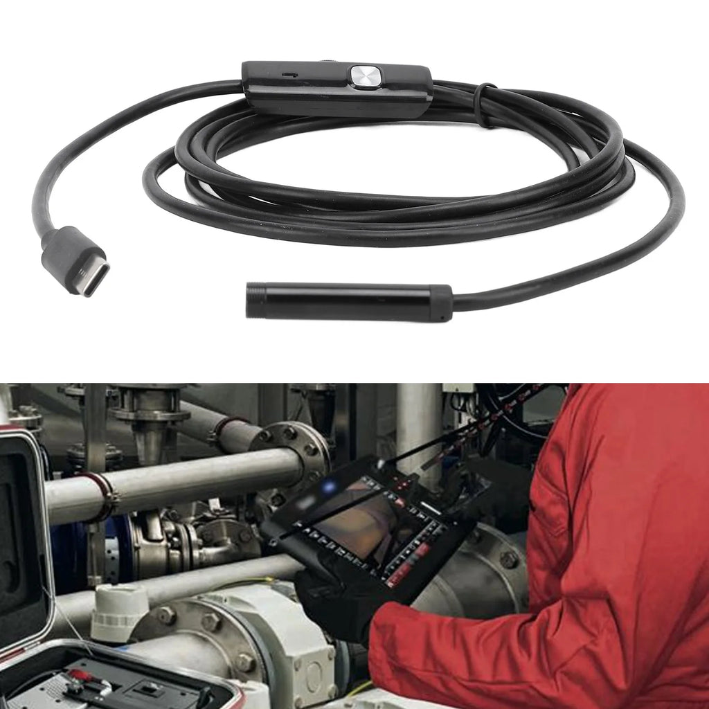 Industrial Borescope Camera Flexible 2MP Diameter 2m Cable C USB Zpaxo