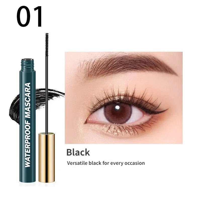 Waterproof 4D Mascara Black Brown Ultra Thin Volumizing Long-lasting Zpaxo 01 Black