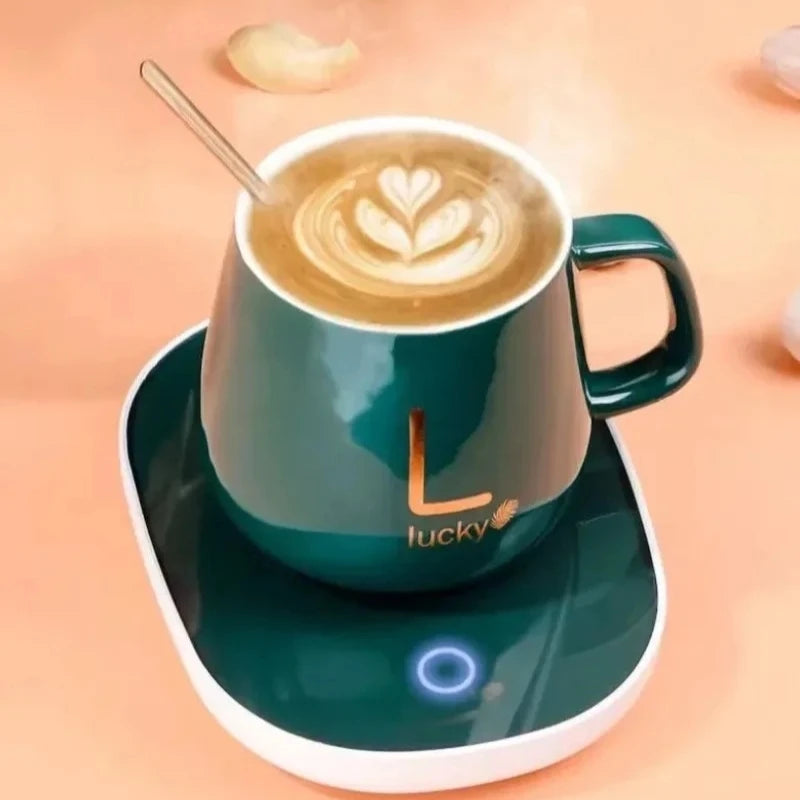 Smart Self-heating Cup 55 C Constant Temperature Box Mug Spoon Zpaxo