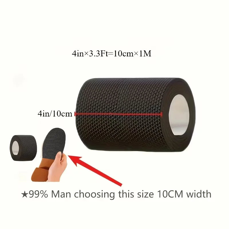 Self-adhesive Shoe Sole Protector Non-slip Noise-reducing Repair Tape Zpaxo 10cm x 1m
