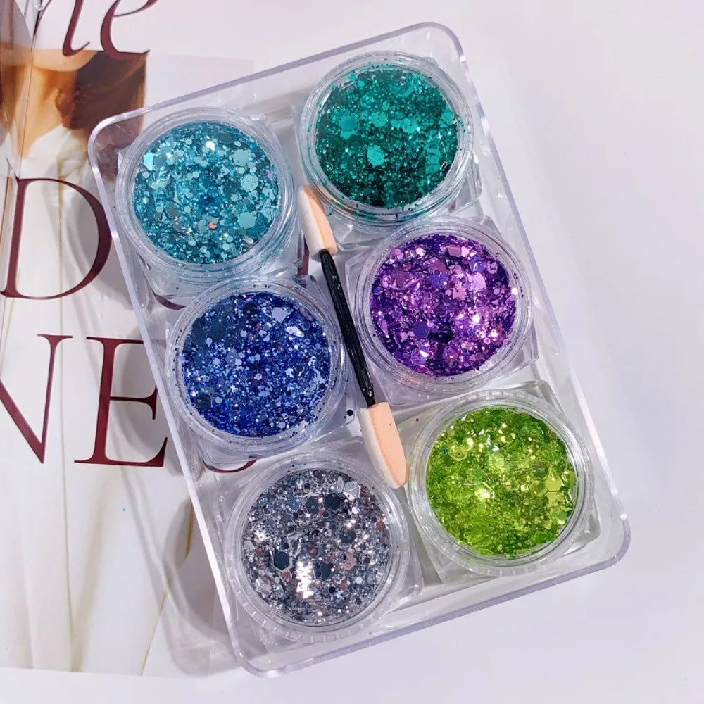Sparkly Colorful Eye Glitter Gel Heart Star Moon Sequins Face Hair Zpaxo 10