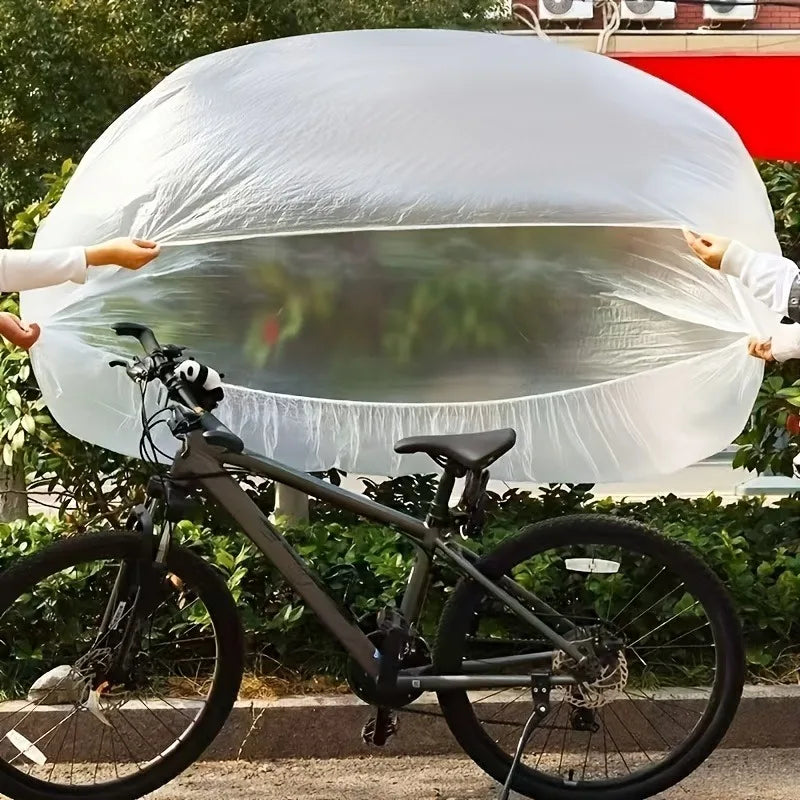 Durable Transparent PVC Bicycle Cover Waterproof Easy Install Road Zpaxo