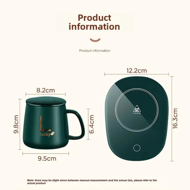 Smart Self-heating Cup 55 C Constant Temperature Box Mug Spoon Zpaxo