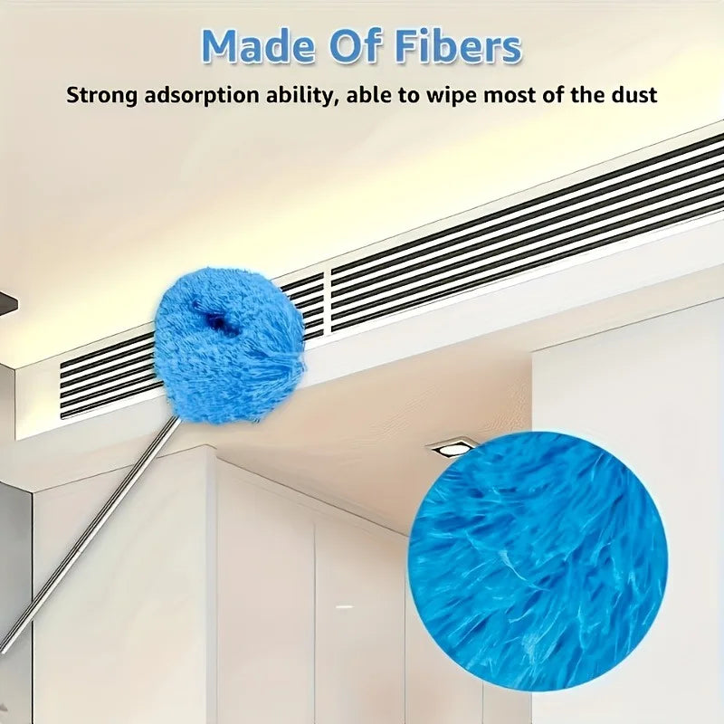 Retractable Ceiling Fan Duster Sliding Lock Detachable Brush&feather Zpaxo