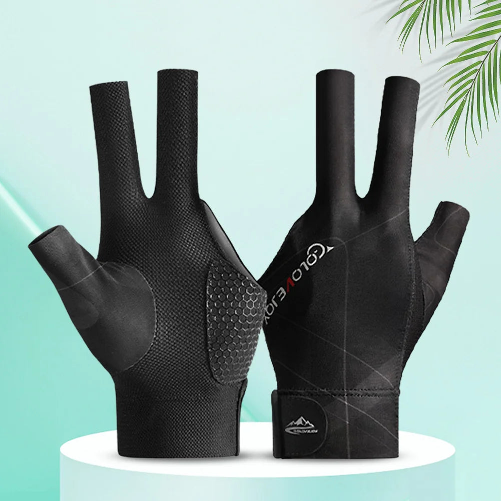 Open Finger Billiard Gloves Antiskid Polyester Snooker Billiards Zpaxo