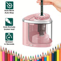 Automatic Electric Pencil Sharpener 6- Home Office School Student Zpaxo Pink