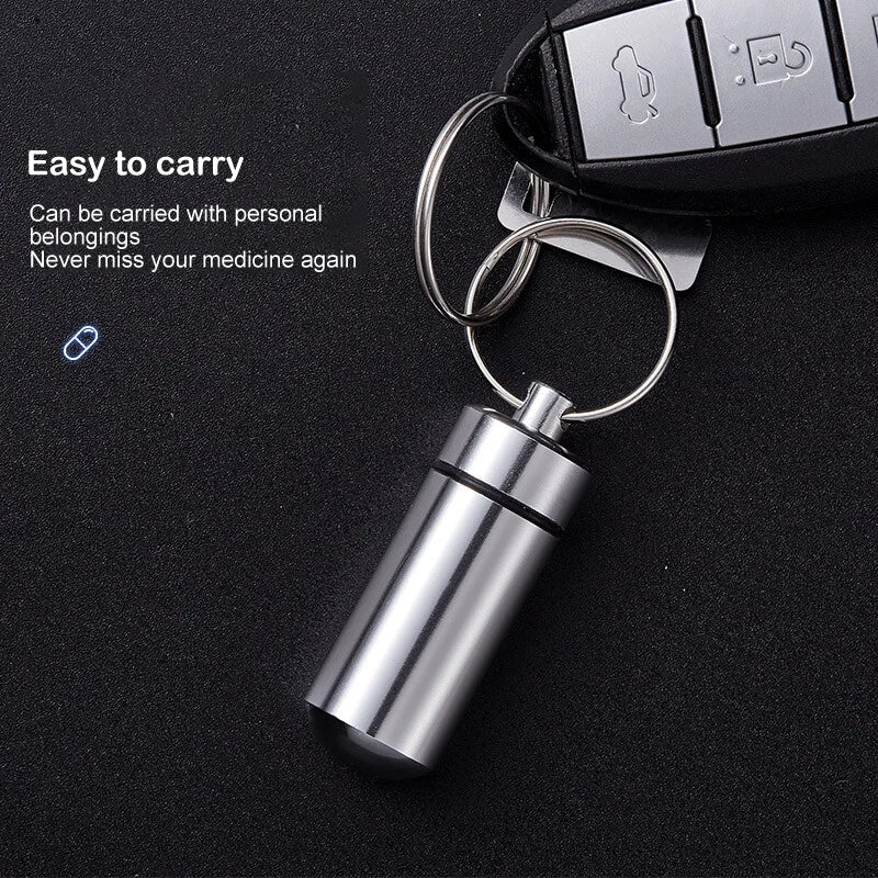 Medicine Box Health Care Waterproof Aluminum Pill Case Bottle Cache Zpaxo