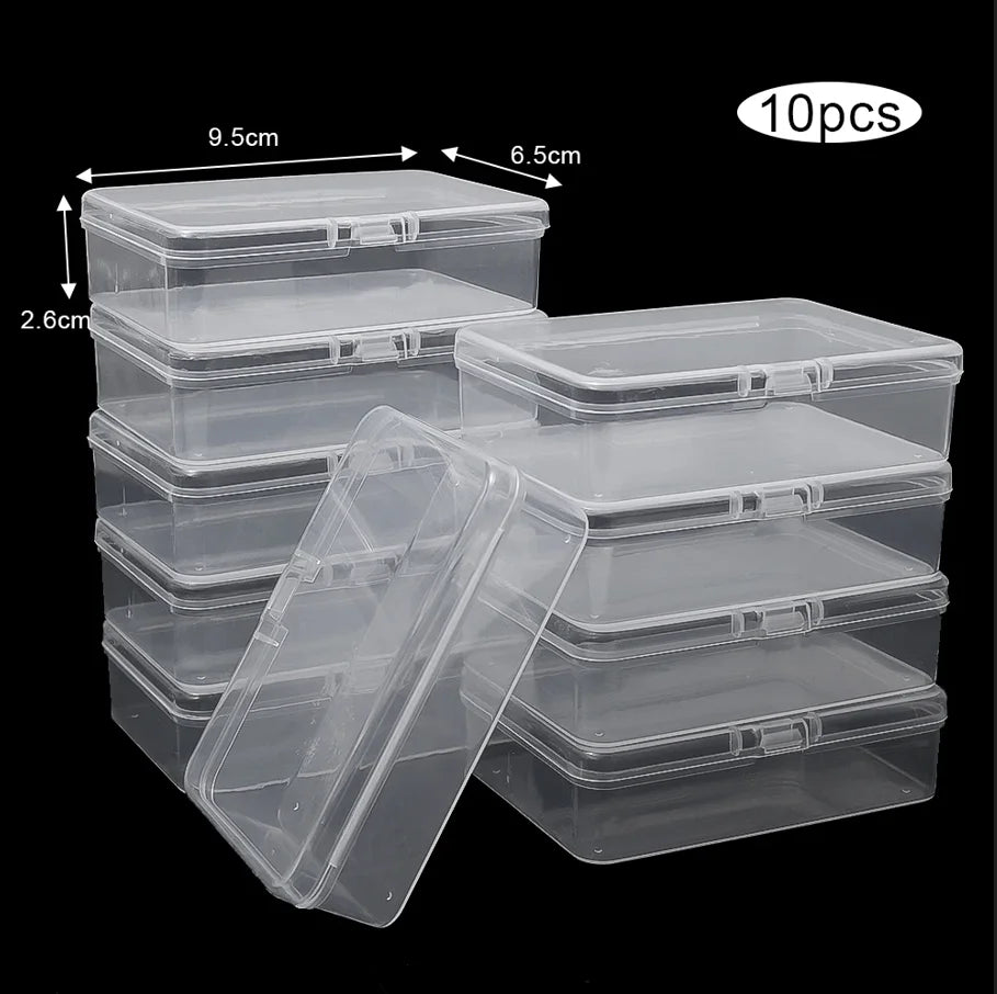 Transparent Plastic Card Boxes Waterproof Playing Holders Poker Board Zpaxo clear-10pcs