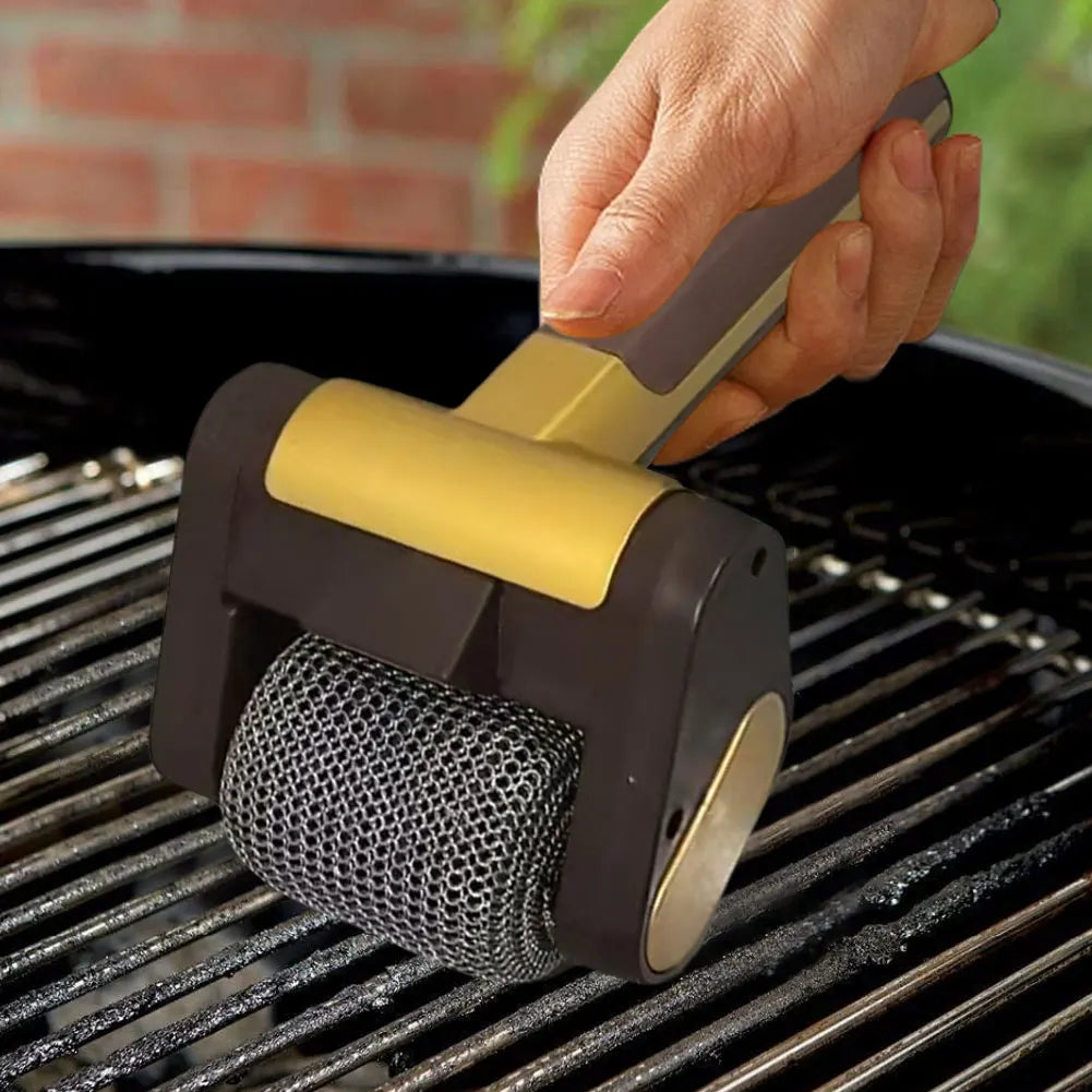 Electric Stainless Steel Roller Grill Cleaner Brush W Replaceable Zpaxo
