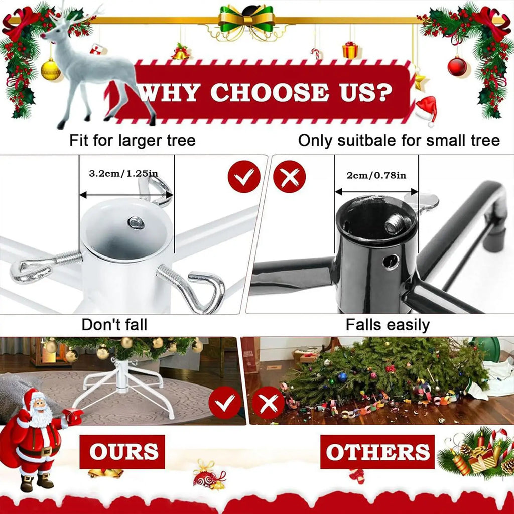 Christmas Tree Stand Artificial Metal Base Decorative Display Zpaxo