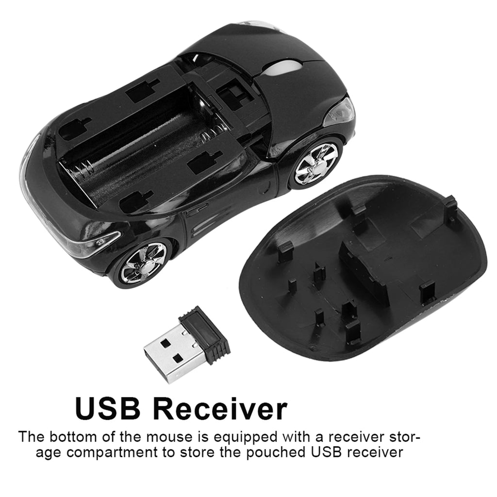 Car Mouse Wireless Optical 1600DPI Mac ME Windows Tablet Gaming Office Zpaxo