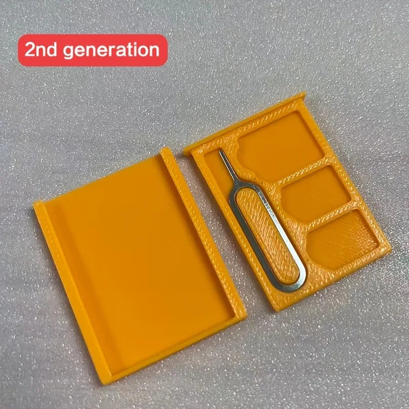 Designed Be Secure Portable Mini SIM Card Storage Box Shockproof Zpaxo no orange-1pc