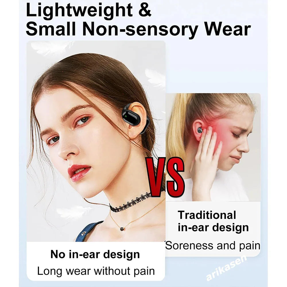 TWS Wireless Bluetooth Headphones Open Ear Earbuds Charging Case LED Zpaxo